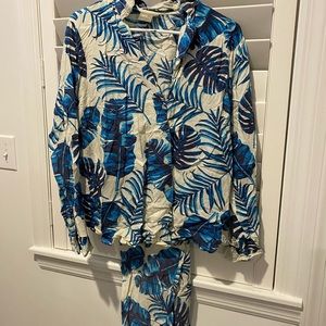 Maternity pajama set by ASOS.  Long sleeve button up top & pants. Size 8.